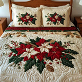 Set Copripiumino Trapuntato 3 Pezzi – Fascino delle Stelle di Natale