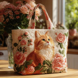 Borsa Artigianale – Gatto Rosso tra le Rose