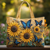 Borsa Artigianale – Girasoli e Farfalle Blu
