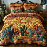 Set Copripiumino Trapuntato 3 Pezzi – Alba sui Cactus