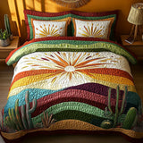 Set Copripiumino Trapuntato 3 Pezzi – Tramonto sui Cactus