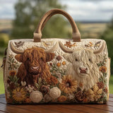 Borsa da Viaggio Trapuntata – Mucca Highland