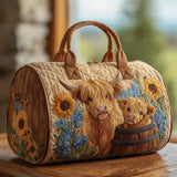 Borsa da Viaggio Trapuntata – Mucca Highland