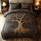 Set Copripiumino Trapuntato 3 Pezzi – Albero della Vita