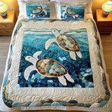 Set Copripiumino Trapuntato 3 Pezzi – Tartarughe Marine